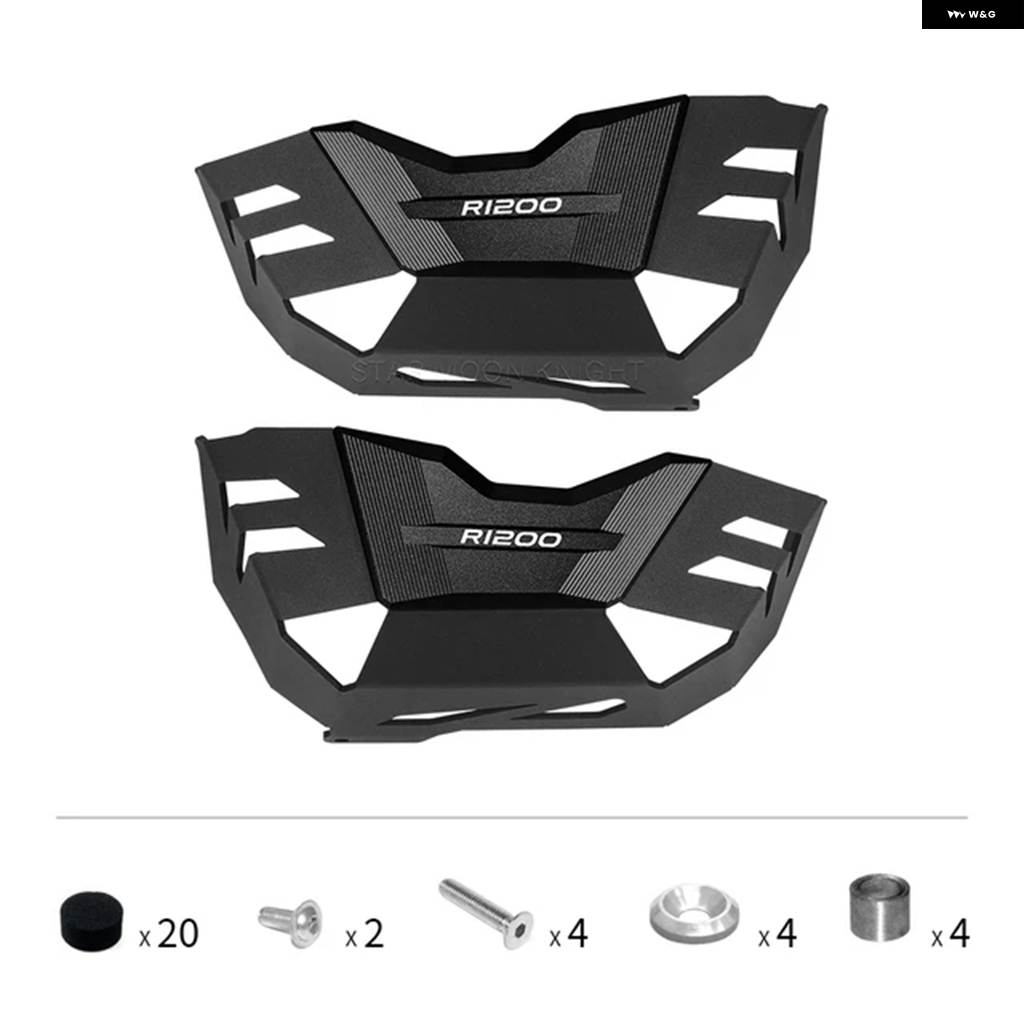 並行輸入品BMW GS 1200 2004 - 2009 R 1200 R GS R1200GS ADVENTURE R1200R R1200ST オートバイ シリンダー プロテクター ガード 黒 エンジン カバー_2