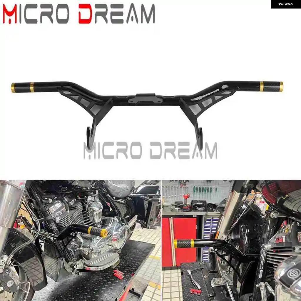 並行輸入品 フロント エンジン ガード クラッシュ バー ハーレー ロードキング FLHR クラシック FLHRC スペシャル FLHRXS ポリスの画像