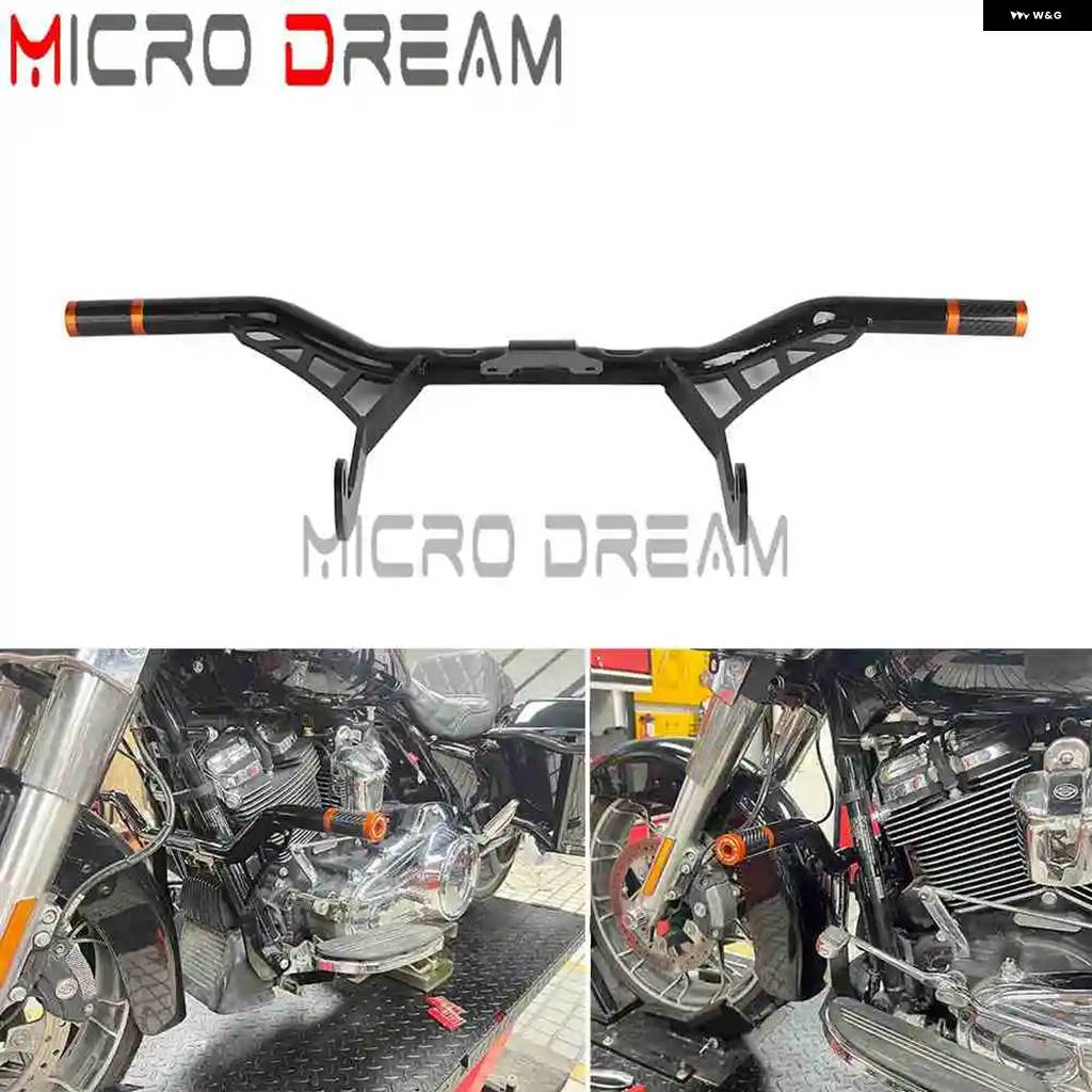 並行輸入品 フロント エンジン ガード クラッシュ バー ハーレー ロードキング FLHR クラシック FLHRC スペシャル FLHRXS ポリスの画像