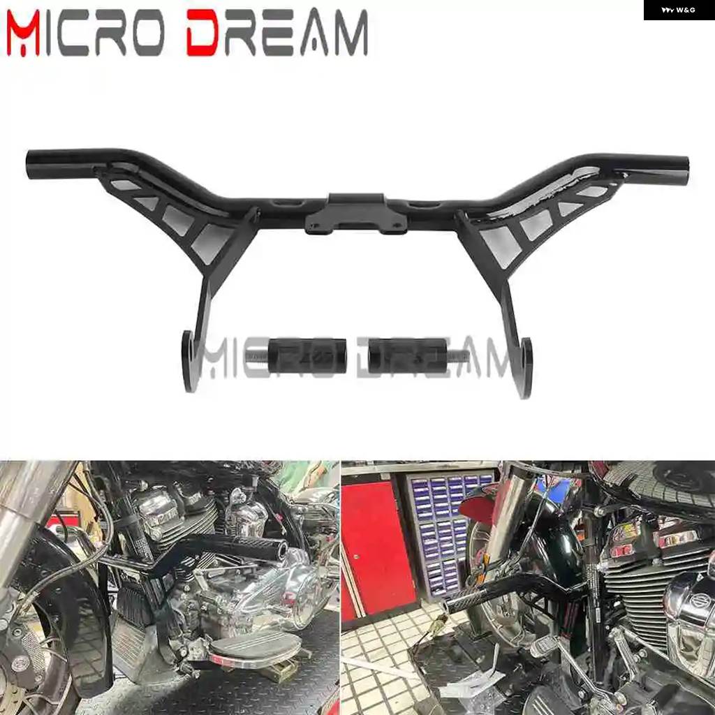 並行輸入品 フロント エンジン ガード クラッシュ バー ハーレー ロードキング FLHR クラシック FLHRC スペシャル FLHRXS ポリスの画像