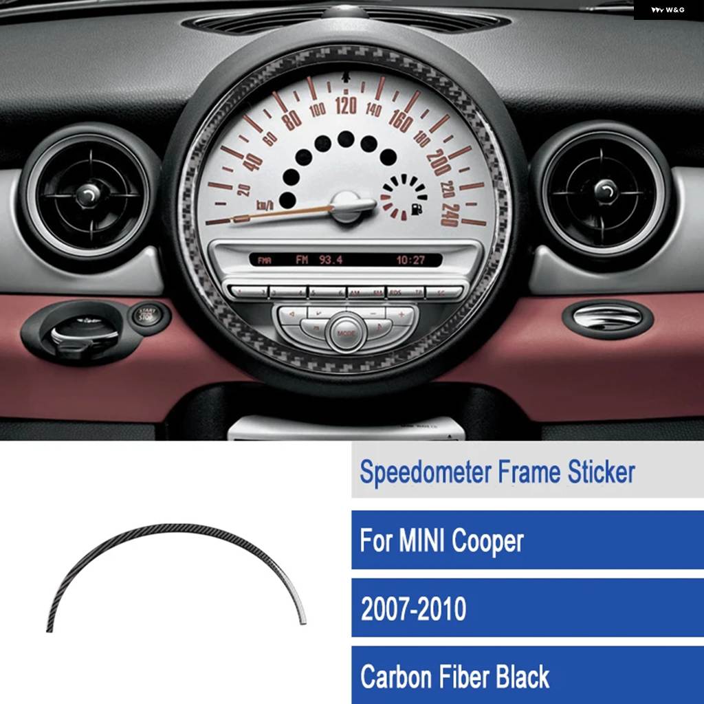 並行輸入品 セントラル ダッシュボード エアコン カバー スピード メーター トリム BMW MINI COOPER R55 R56 R57 2007-2010 カーボンの画像