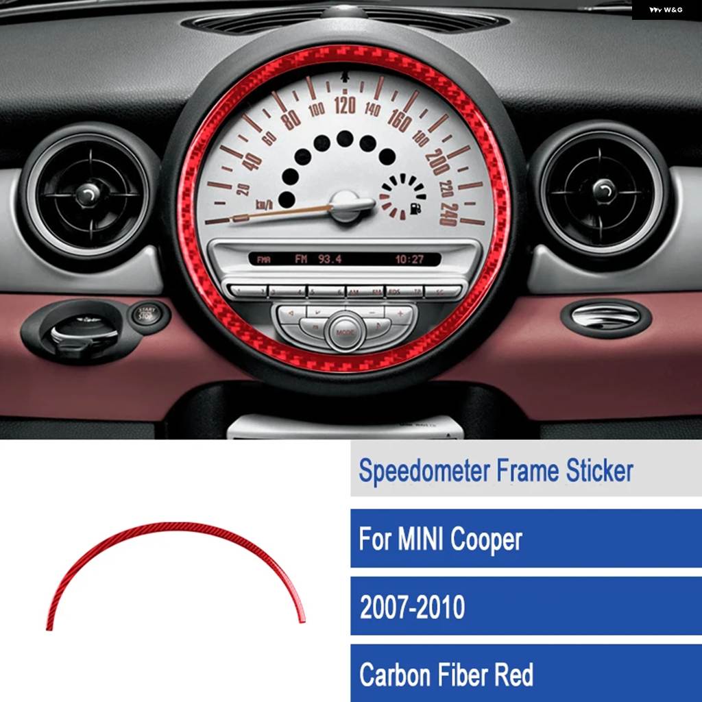 並行輸入品 セントラル ダッシュボード エアコン カバー スピード メーター トリム BMW MINI COOPER R55 R56 R57 2007-2010 カーボンの画像