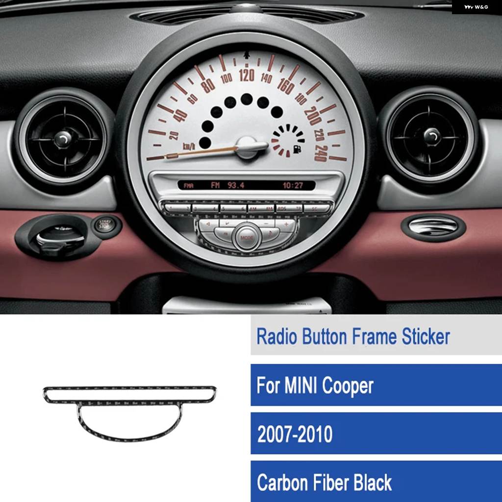 並行輸入品 セントラル ダッシュボード エアコン カバー スピード メーター トリム BMW MINI COOPER R55 R56 R57 2007-2010 カーボンの画像