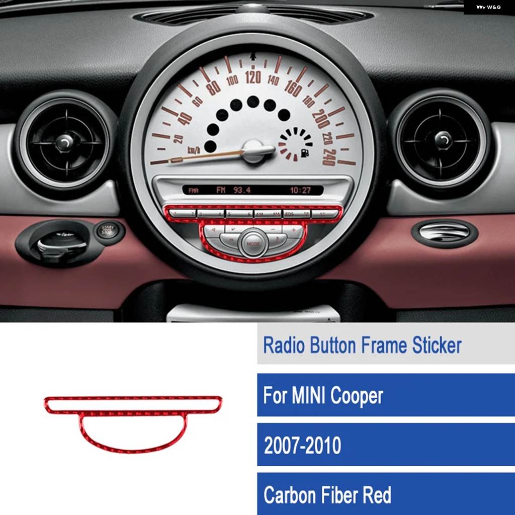並行輸入品 セントラル ダッシュボード エアコン カバー スピード メーター トリム BMW MINI COOPER R55 R56 R57 2007-2010 カーボンの画像