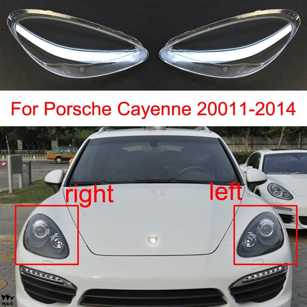 AUTO FRONT HEADLIGHT COVER HEADLAMP LAMPSHADE LAMPCOVER CAR HEAD LAMP LIGHT GLASS LENS SHELLPORSCHE CAYENNE 2011 2014 : bb10036657 : Calore