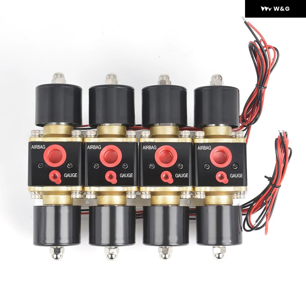 【並行輸入品】 汎用 DC12V 200PSI 4F ハイフローエア電磁弁 マニホールド 自動車エアサスペンション カスタム パーツ