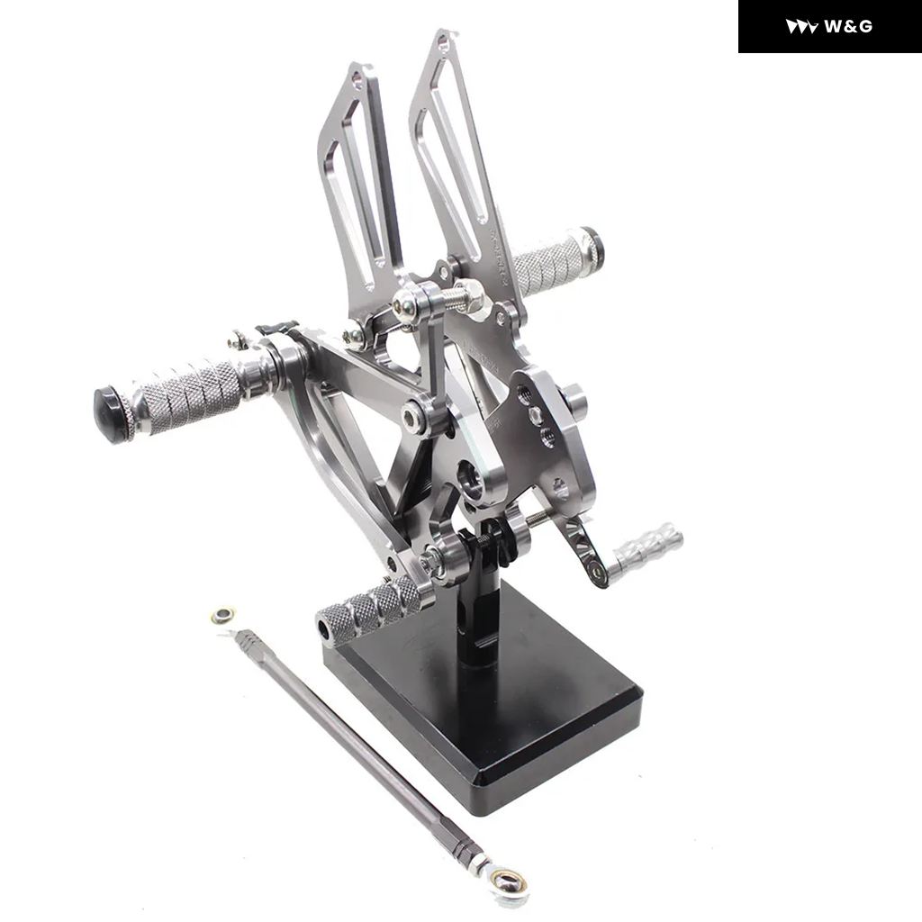 並行輸入品 カワサキ ZZR600 ZZR 600 2005-2006-08 オートバイ バイク リアセット フットレスト フットペグ CNC 合金 ペダル リアセットの画像