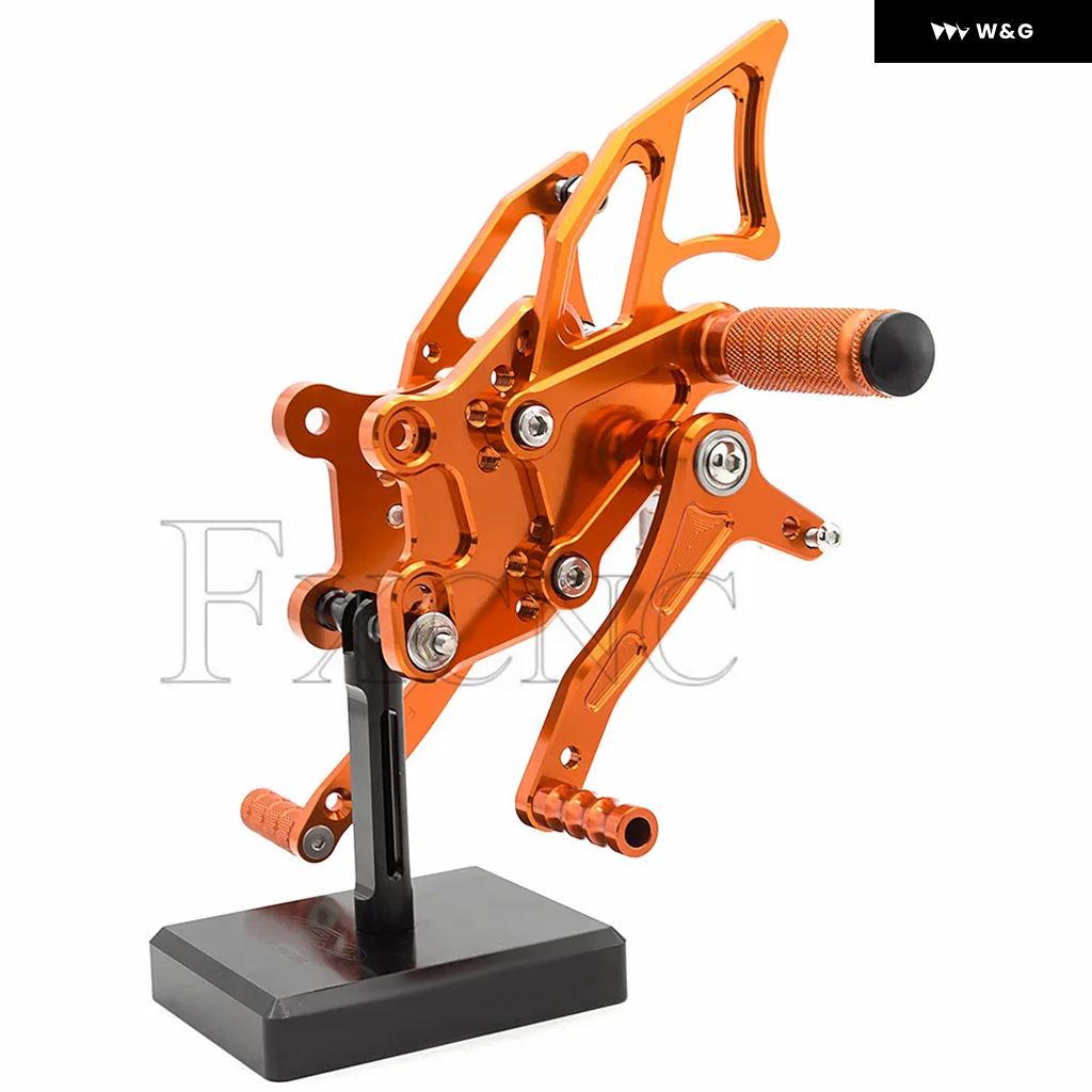 並行輸入品 ヤマハ YZF R3 MT03 2014-2023 CNC オートバイ バイク 調整可能 リアセット フットレスト フットレスト フットペグ ペダルの画像