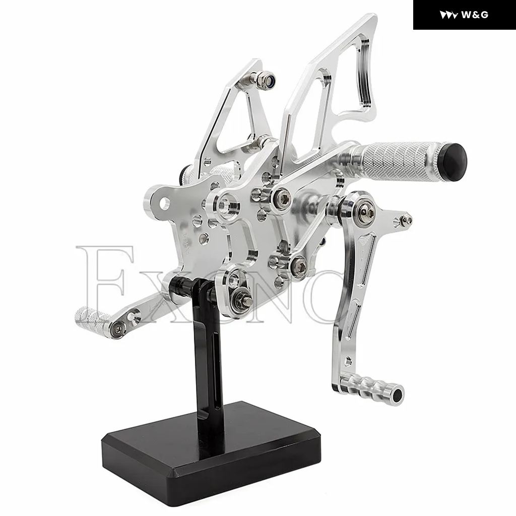 並行輸入品 ヤマハ YZF R3 MT03 2014-2023 CNC オートバイ バイク 調整可能 リアセット フットレスト フットレスト フットペグ ペダルの画像