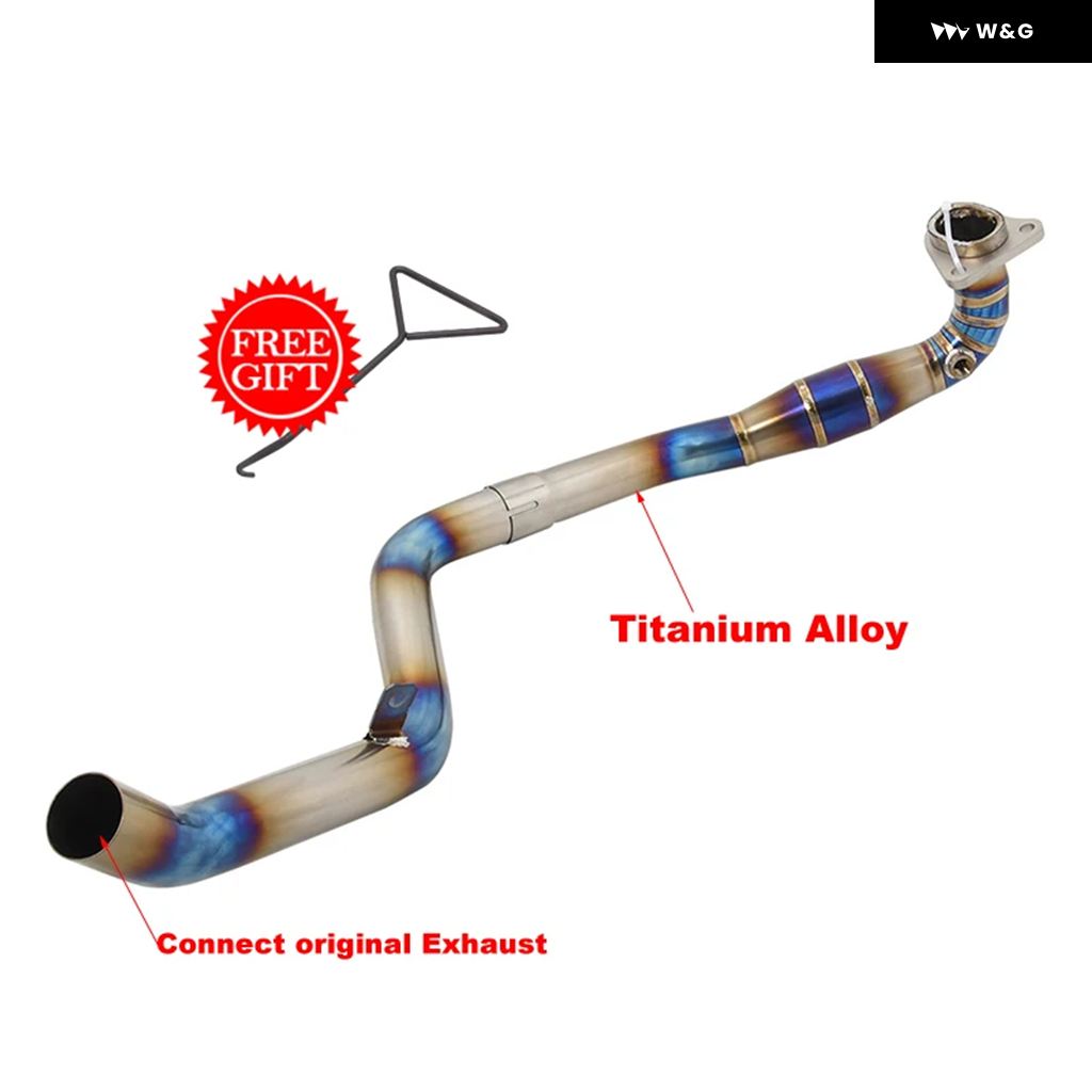 並行輸入品 オートバイ バイク 排気 システム エスケープチタン 合金 フロント パイプ リンク マフラー モトクロス ホンダ XADV750 X ADV750 ADV 750用の画像