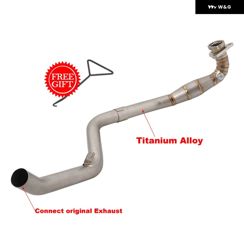 並行輸入品 オートバイ バイク 排気 システム エスケープチタン 合金 フロント パイプ リンク マフラー モトクロス ホンダ XADV750 X ADV750 ADV 750用の画像