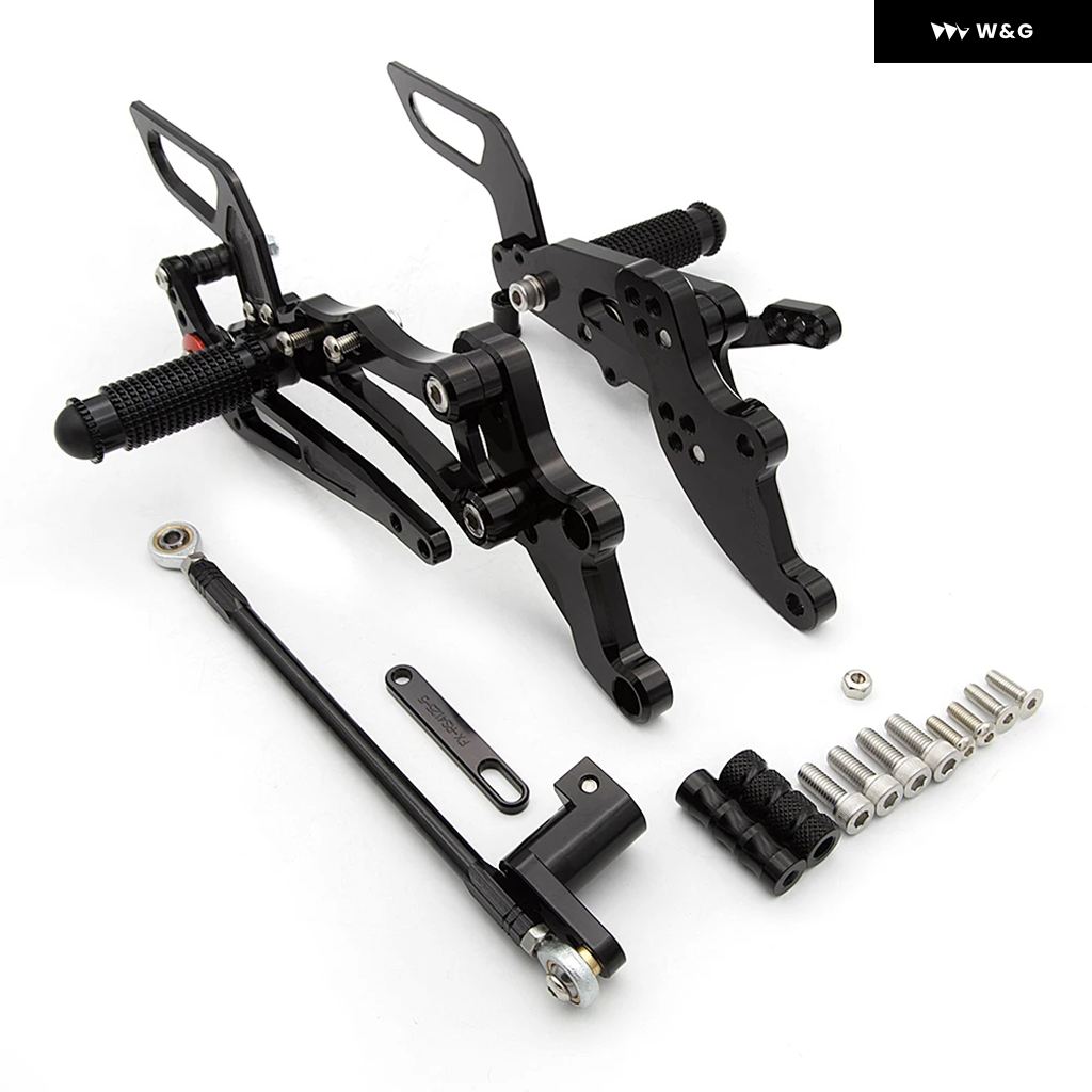 並行輸入品 アプリリア RS125 E5 ABS 2025 CNCアルミ調整可能 オートバイ バイク リアセット フットペグ ペダル フットレスト アクセサリーの画像