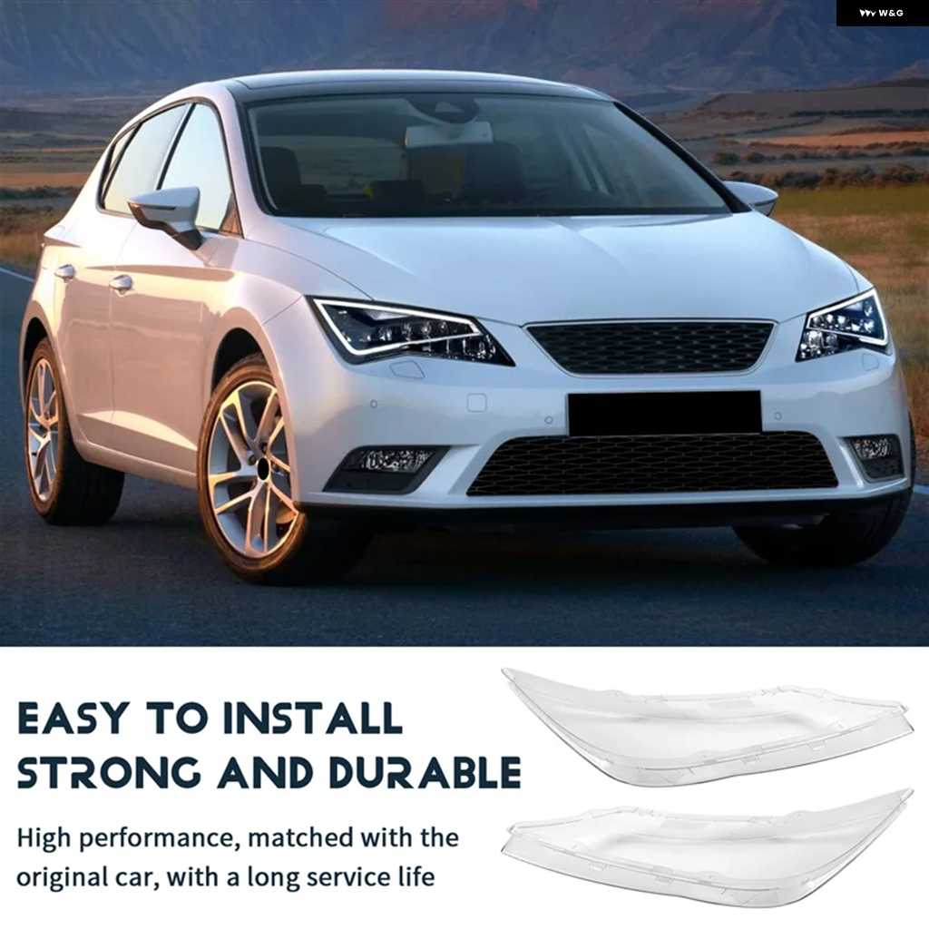 並行輸入品SEAT LEON 2013-2018 車用 ヘッドランプ カバー レンズ ヘッドライト シェル プレキシガラス ランプシェード ク リアランプ シェード SEAT LEの画像