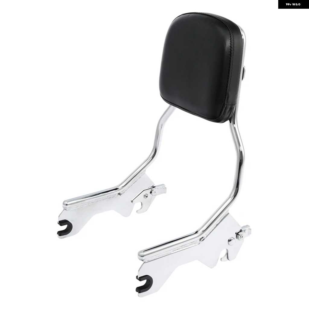 並行輸入品シーシーバー アップライト バックレスト パッド 付き ハーレー ローライダー スポーツグライド FXLR FXLRS FLSB 2018-24_1