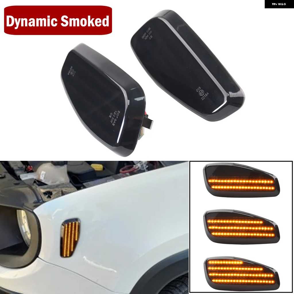 並行輸入品2個 クリアレンズ LED フロントサイド マーカーライト