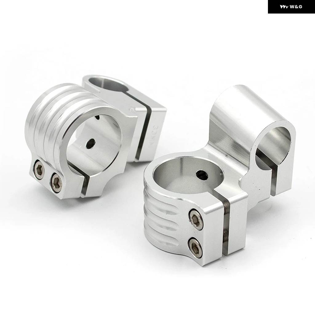 並行輸入品 レーシング調整可能CNC 41 43 45 48 50MMライザーライズド バイク クリップオンオン フォーク ハンドルバー ハンドルバーの画像