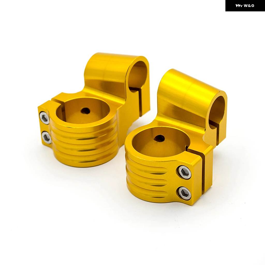 並行輸入品 レーシング調整可能CNC 41 43 45 48 50MMライザーライズド バイク クリップオンオン フォーク ハンドルバー ハンドルバーの画像