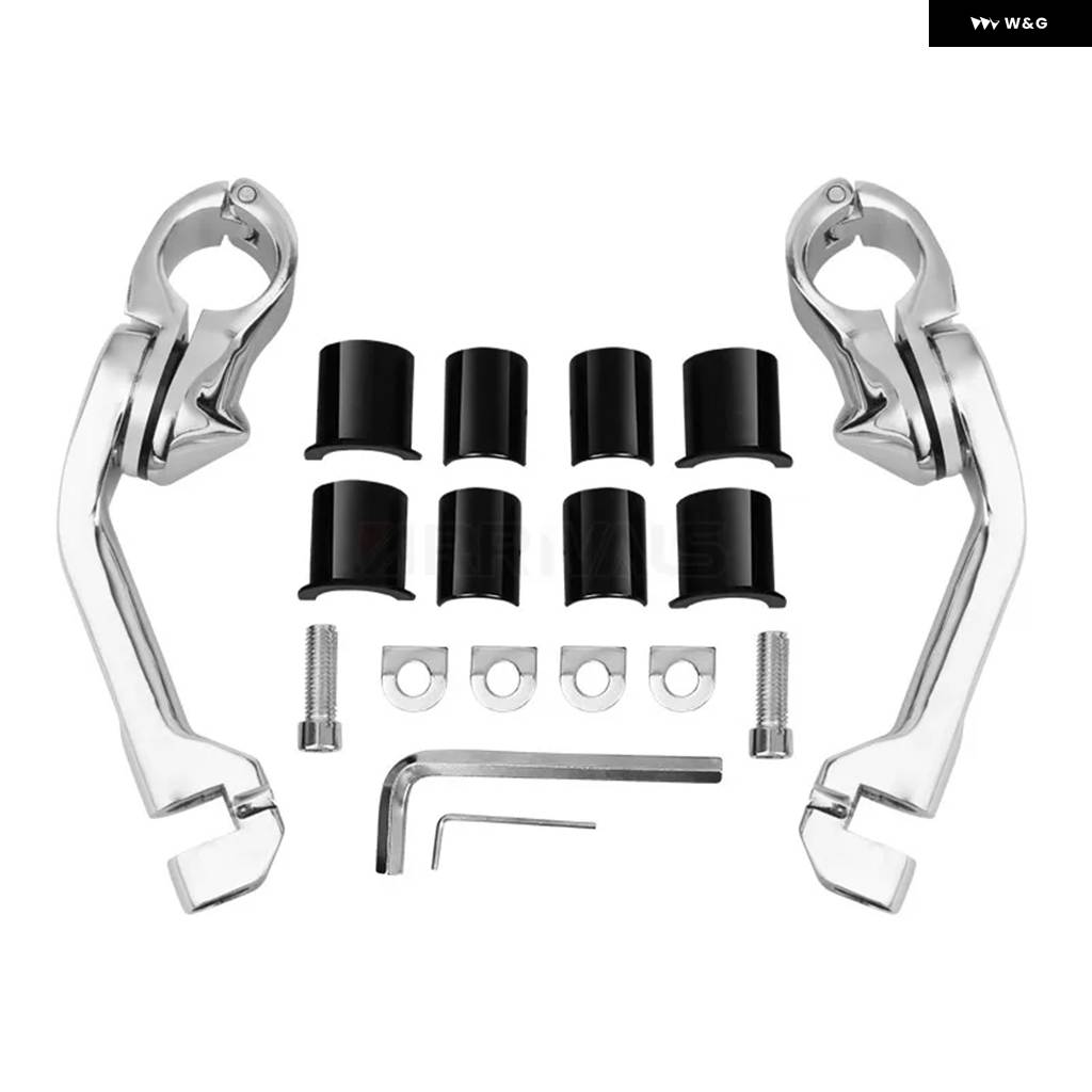 並行輸入品オートバイ フットペグ ロングアングル ペダル フットレスト 32MM 1-1/4インチ フットレスト マウント キット ハーレー ヤマハの画像