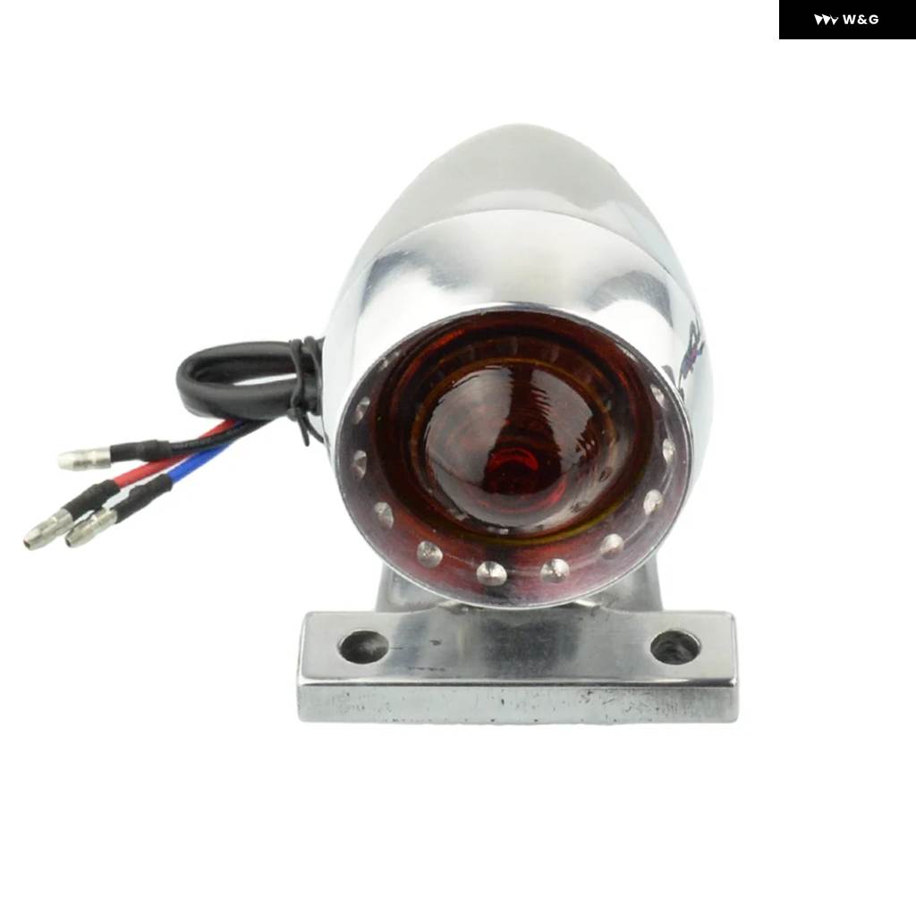 並行輸入品 カフェレーサー ヴィンテージ テールライト メッシュ グリル ブレーキ ストップランプ オートバイ レトロ リアライト ハーレー ダイナ Xの画像