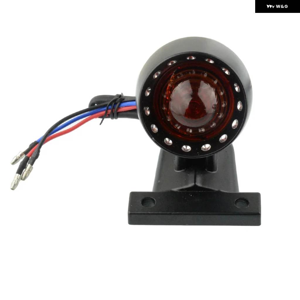 並行輸入品 カフェレーサー ヴィンテージ テールライト メッシュ グリル ブレーキ ストップランプ オートバイ レトロ リアライト ハーレー ダイナ Xの画像