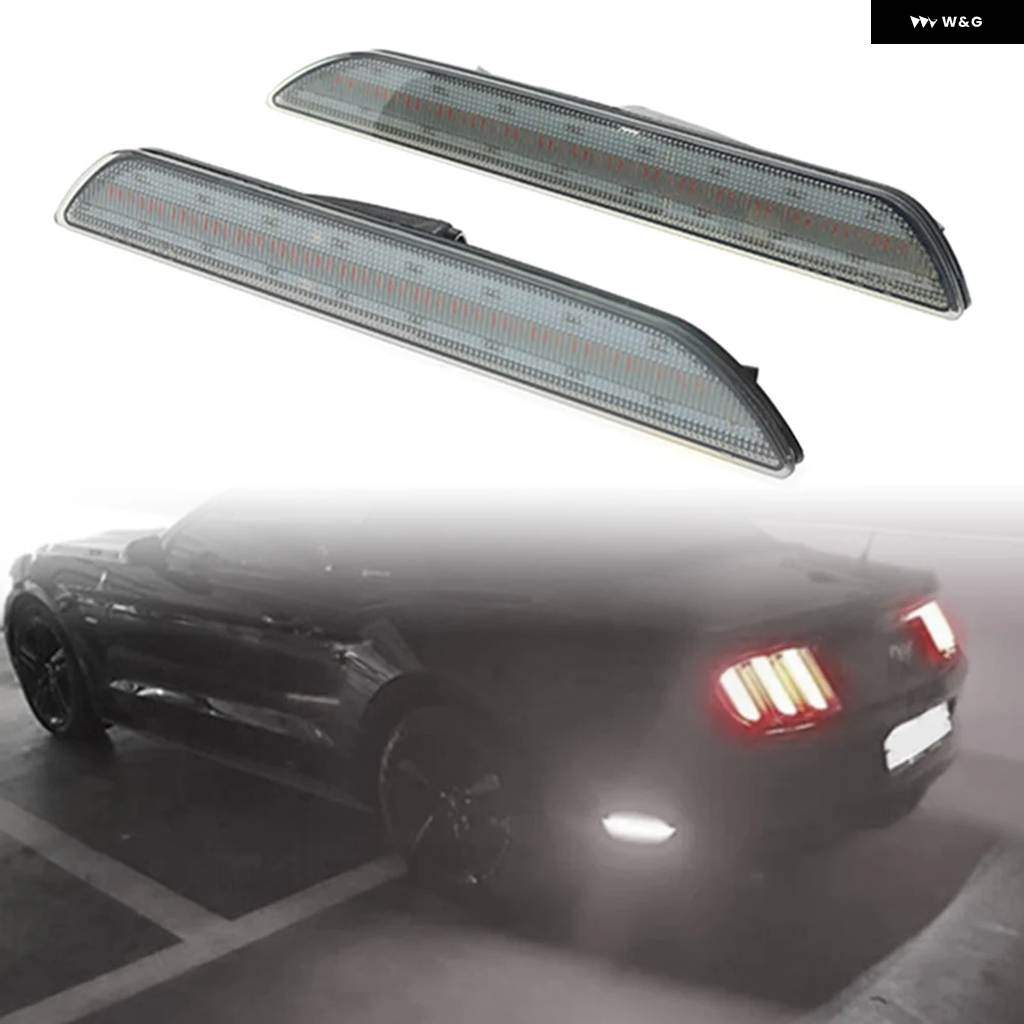 並行輸入品2個 車用 LED リア バンパー サイド マーカーライト レッド サイドマーカー ウィンカーランプ フォード マスタング 2015-22の画像