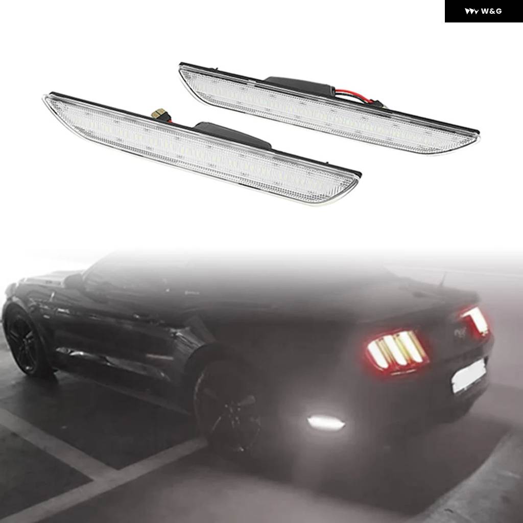 並行輸入品2個 車用 LED リア バンパー サイド マーカーライト レッド サイドマーカー ウィンカーランプ フォード マスタング 2015-22の画像