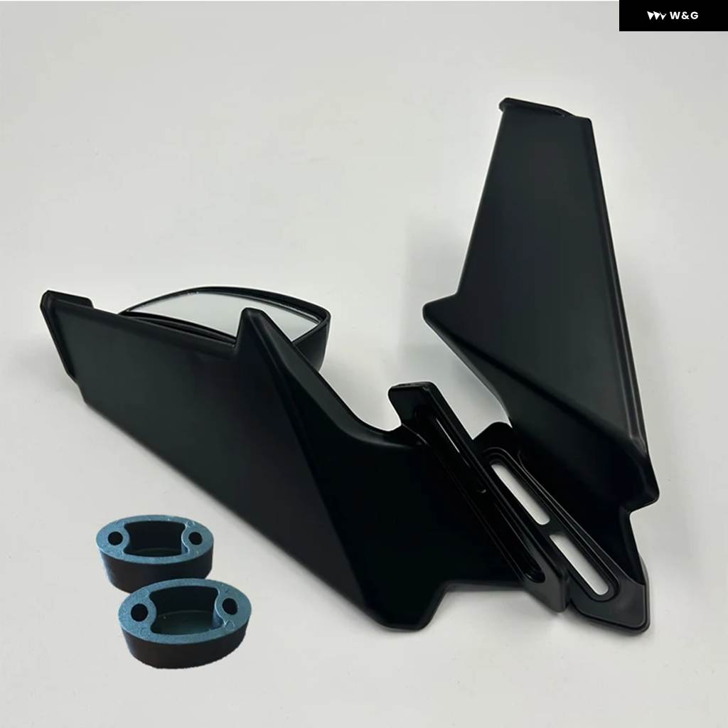並行輸入品オートバイ カスタムバックミラー ウィング調整可能回転ミラー CFMOTO 450SR 汎用スポーツカー取り付け  カスの画像