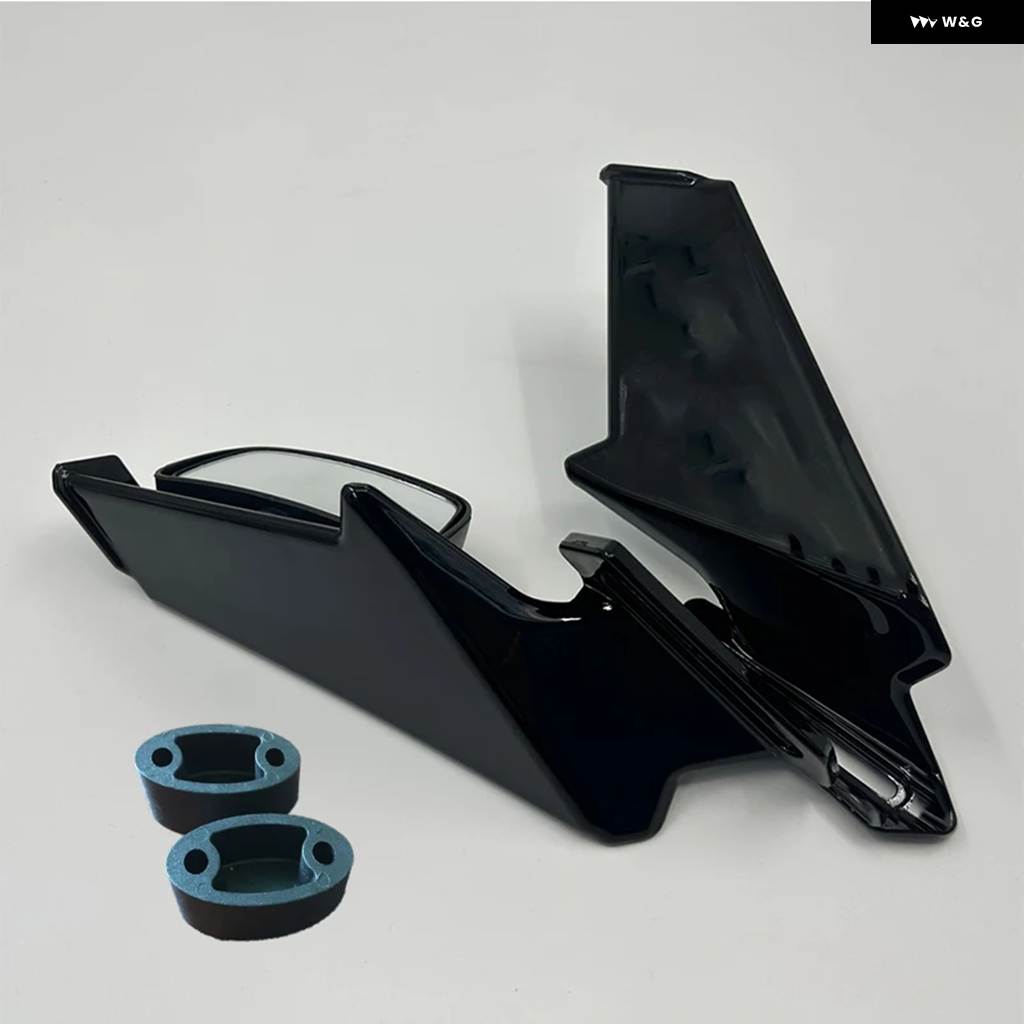 並行輸入品オートバイ カスタムバックミラー ウィング調整可能回転ミラー CFMOTO 450SR 汎用スポーツカー取り付け  カスの画像