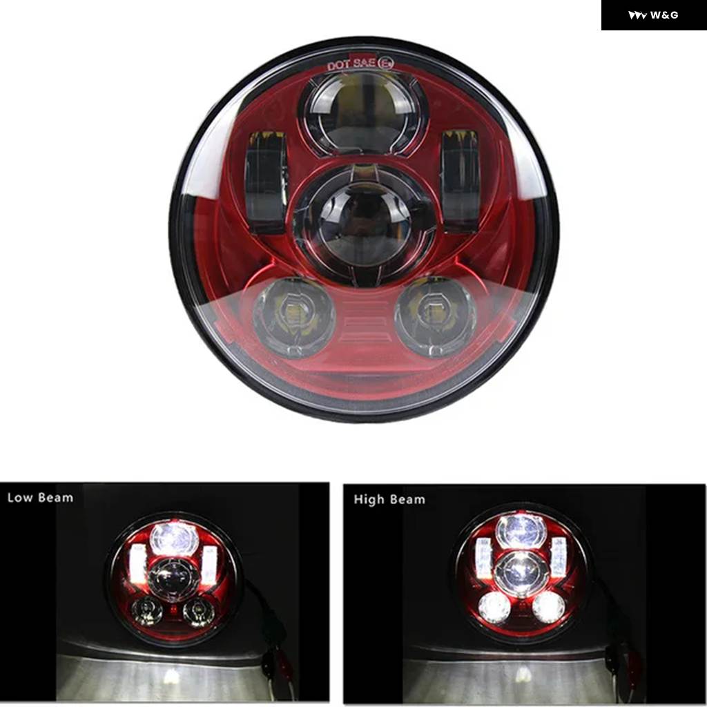 並行輸入品5-3/4インチラウンド バイク LED ヘッドライト 5.75インチLED ヘッドライト DRLモーター スポーツスタ_4