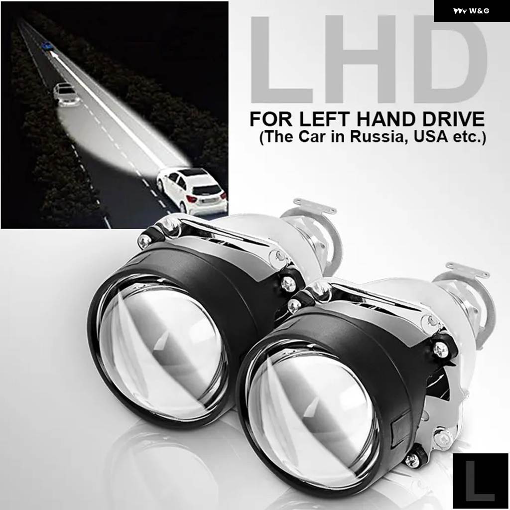 並行輸入品汎用 2.5インチ バイ キセノン HID ミニプロジェクターレンズ シルバー シュラウド ハイロービーム RETROH_1