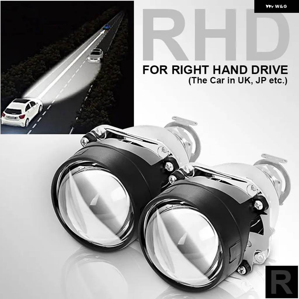 並行輸入品汎用 2.5インチ バイ キセノン HID ミニプロジェクターレンズ シルバー シュラウド ハイロービーム RETROH_2