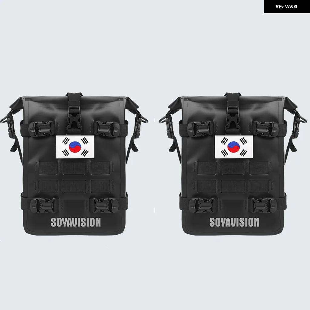 並行輸入品ブラック バイク バンパー バッグ 防水 バッグ 8L 汎用 バイク サイド フレーム バッグ インナー サポート 付き_10