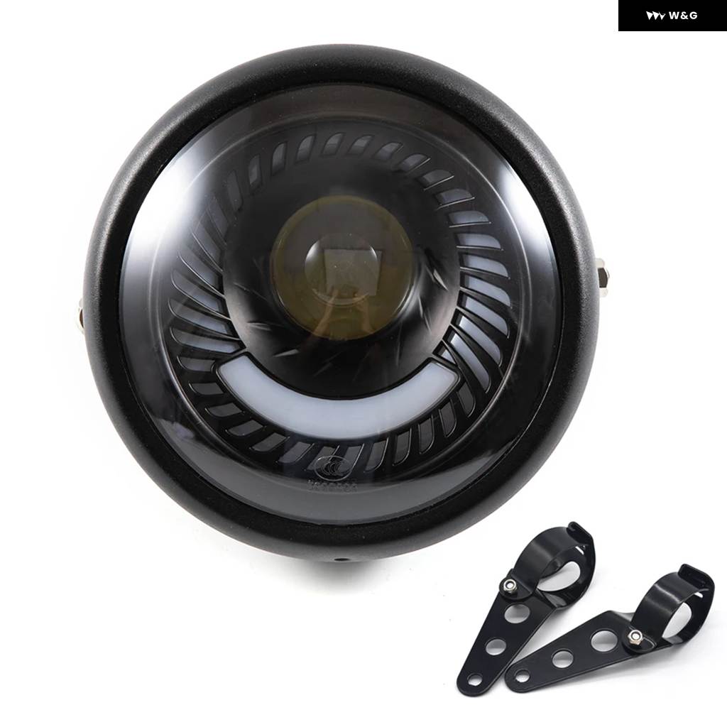 並行輸入品オートバイ 6.5インチ ヘッドライト LED レトロ ヴィンテージ フォグ ハイロービーム ヘッドランプ デイタイムの画像