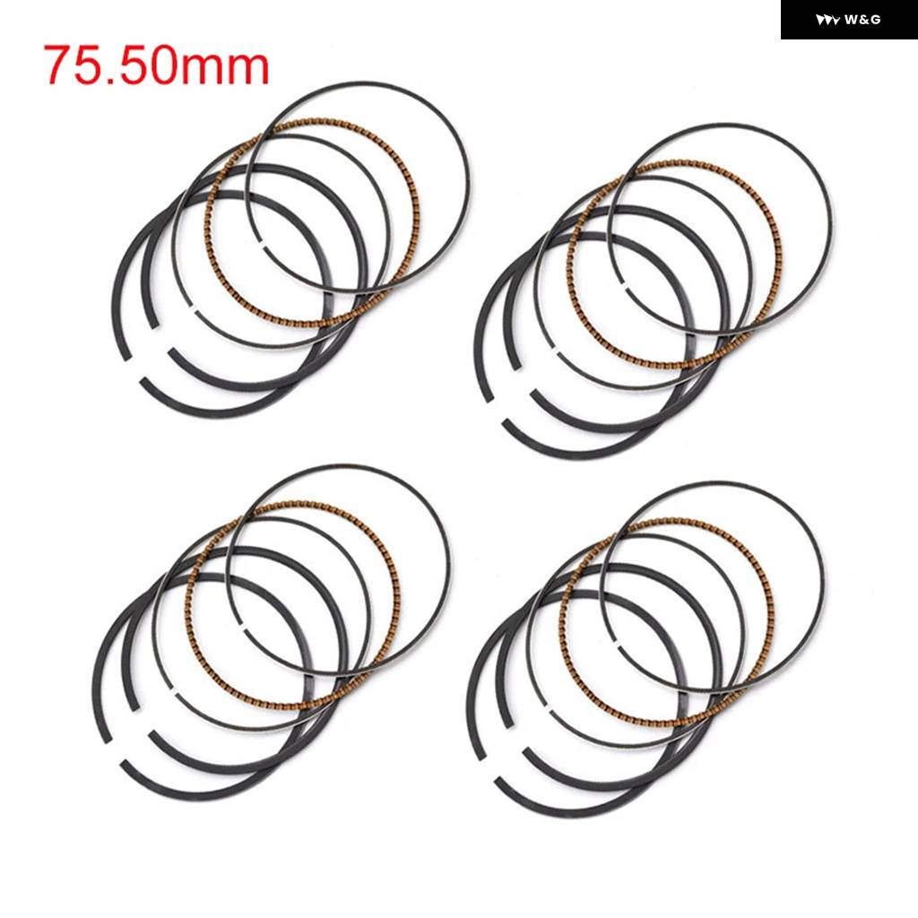 並行輸入品1/4セット オートバイ エンジン パーツ ピストンリング キット ボア STDサイズ 75MM ~ 75.50MM ホ
