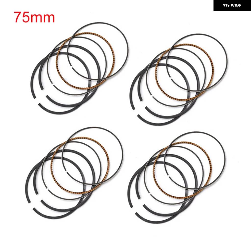 並行輸入品1/4セット オートバイ エンジン パーツ ピストンリング キット ボア STDサイズ 75MM ~ 75.50MM ホ