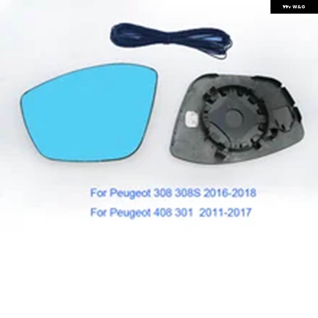 並行輸入品サイドバックミラー ブルーガラスレンズ プジョー 301 308 408 508 2010-2019 広角ビュー アンチ_5