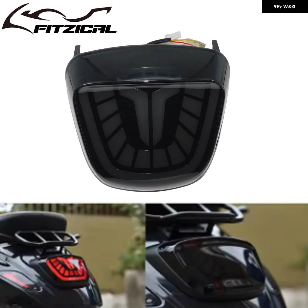並行輸入品バイク リアLED テールライト LEDブレーキウィンカー ロープロファイル テールライト VESPA SPRINT Pの画像