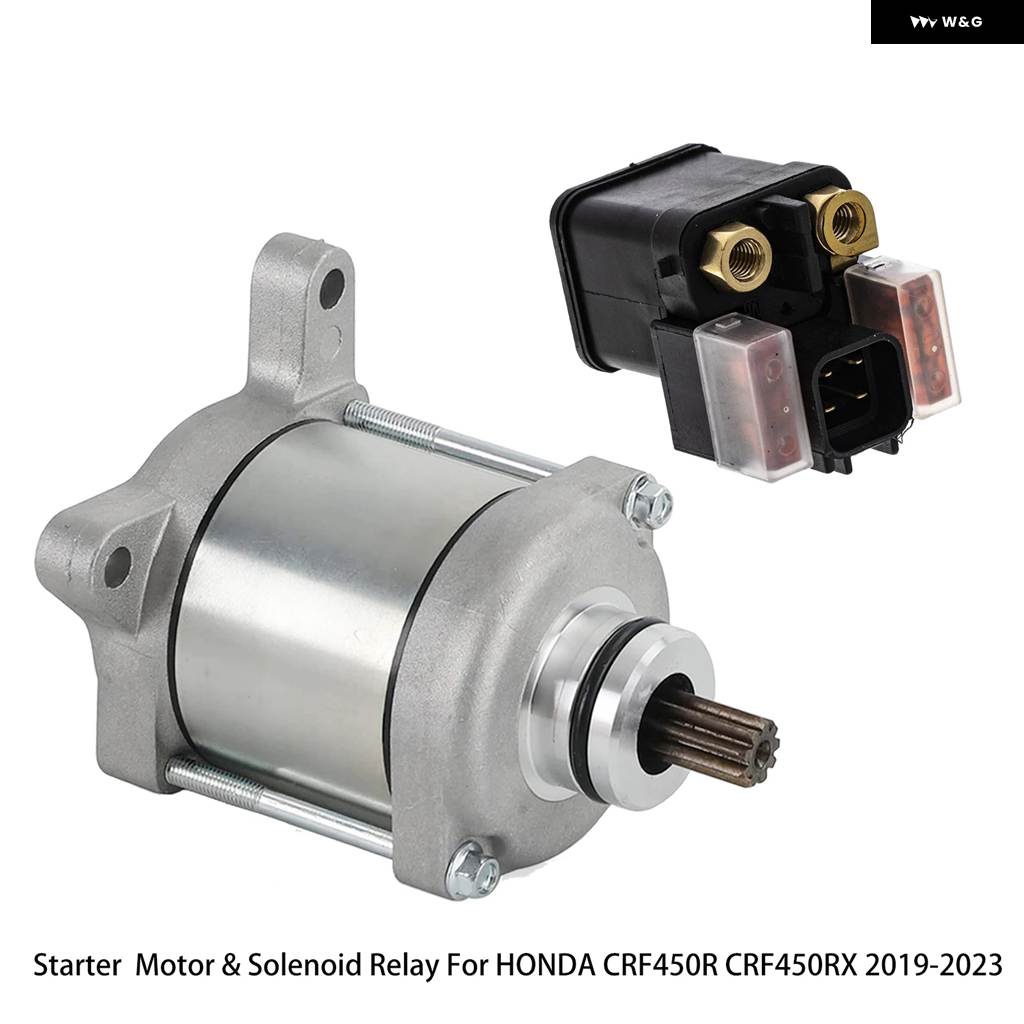 並行輸入品31200-MKE-A71 35851-MKE-A11 スターターモーター と ソレノイド リレー ホンダ バイク CRの画像
