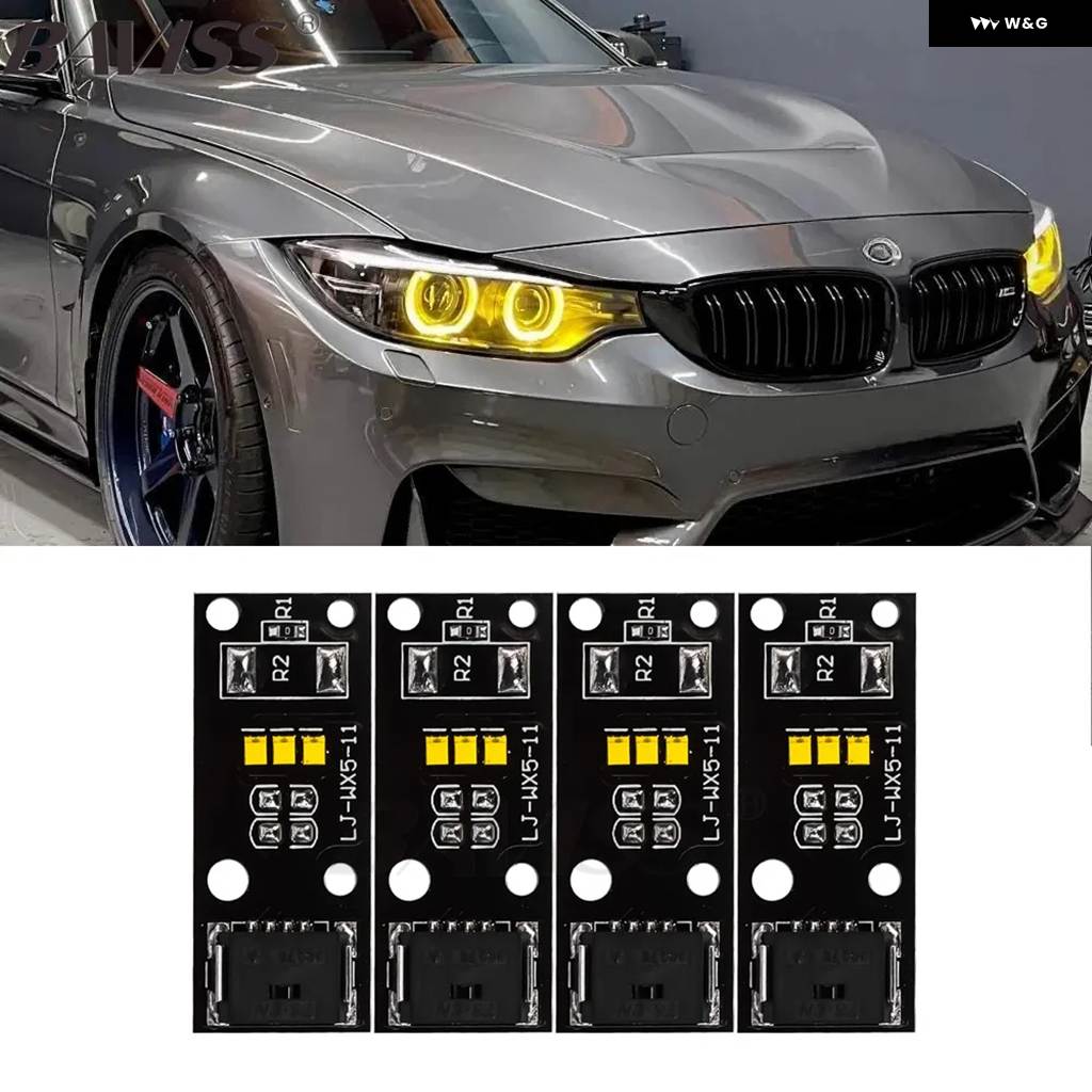 ブランド登録なし - 並行輸入品 黄色 赤いこと 青味 エンジェルアイ LED DRL ゲーム盤 BMW 4続きもの F32 F33 F36 PRE-LCI 2014-2017 LED ヘッドラ