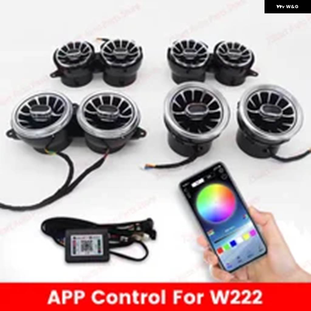 並行輸入品 メルセデス ベンツ W205 X253 W213 W177 W118 W117 W176 X156 W222 256色 LED ベント アプリで エアベント ノズル ア