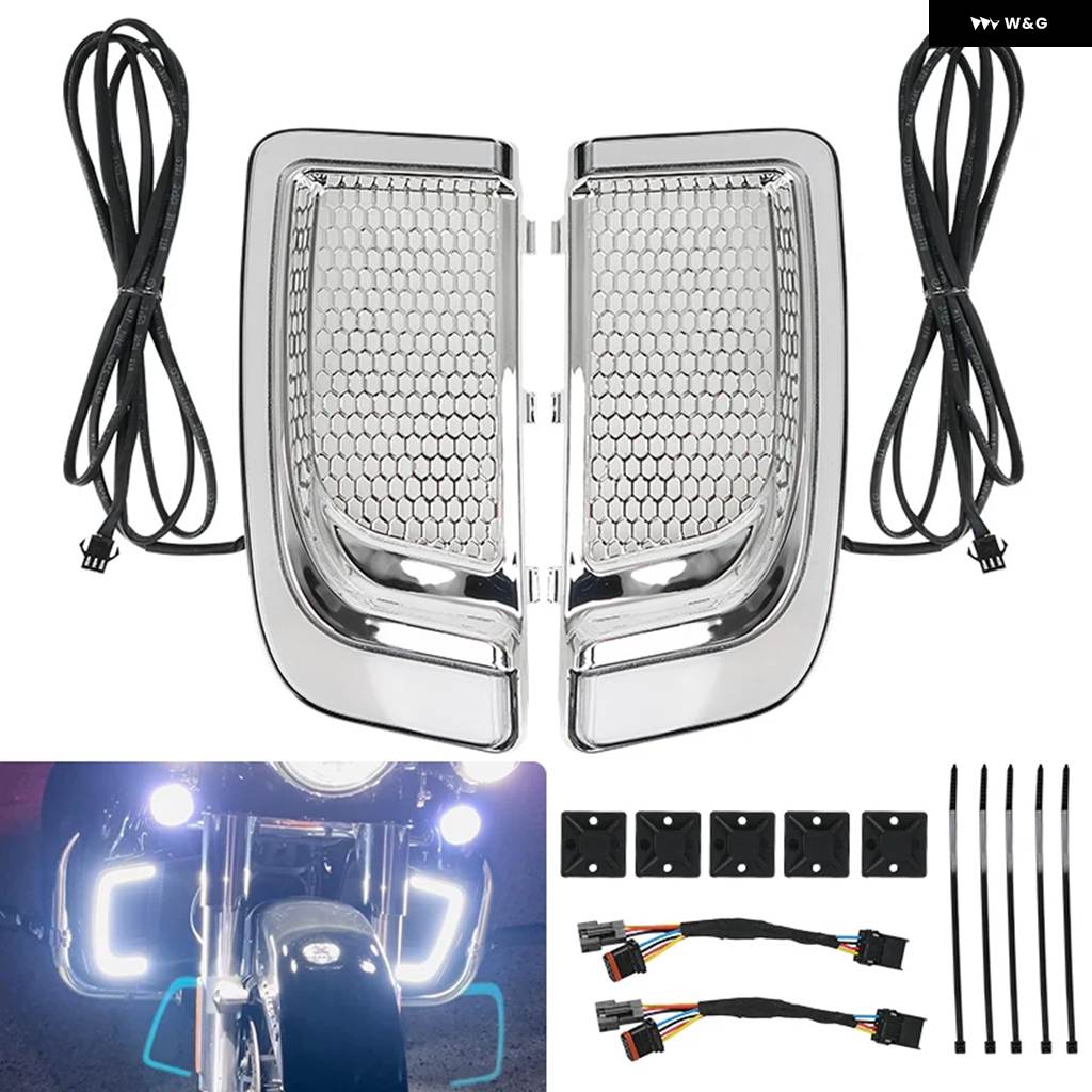 並行輸入品 オートバイ LED ウィンカーライトロワー フェアリング インサート ハーレー ツーリングエレクトラグライド ウルトラの画像