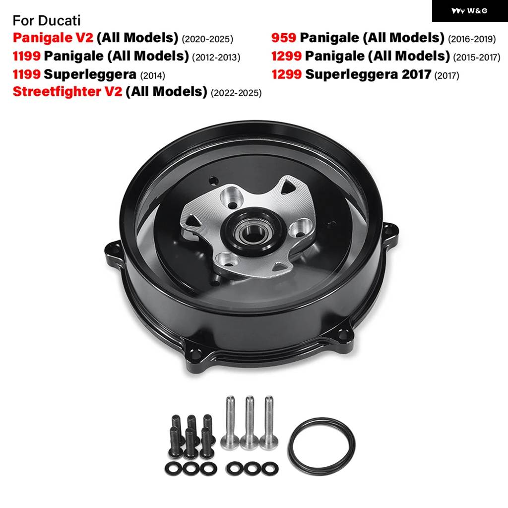 並行輸入品 クリアクラッチカバー ドゥカティ PANIGALE V2 2020-2025 STREETFIGHTER V2 2022-2025 PANIGALE 959 1299 1199の画像