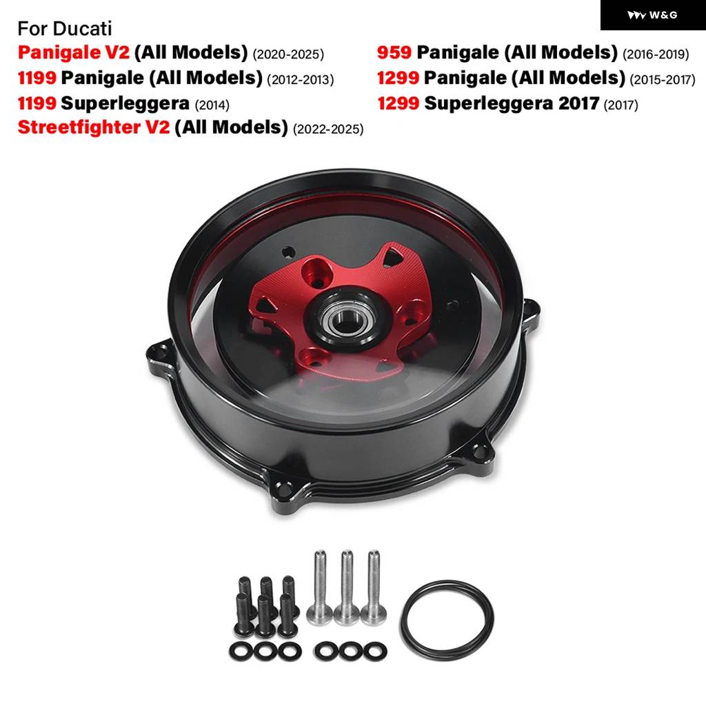 並行輸入品 クリアクラッチカバー ドゥカティ PANIGALE V2 2020-2025 STREETFIGHTER V2 2022-2025 PANIGALE 959 1299 1199の画像
