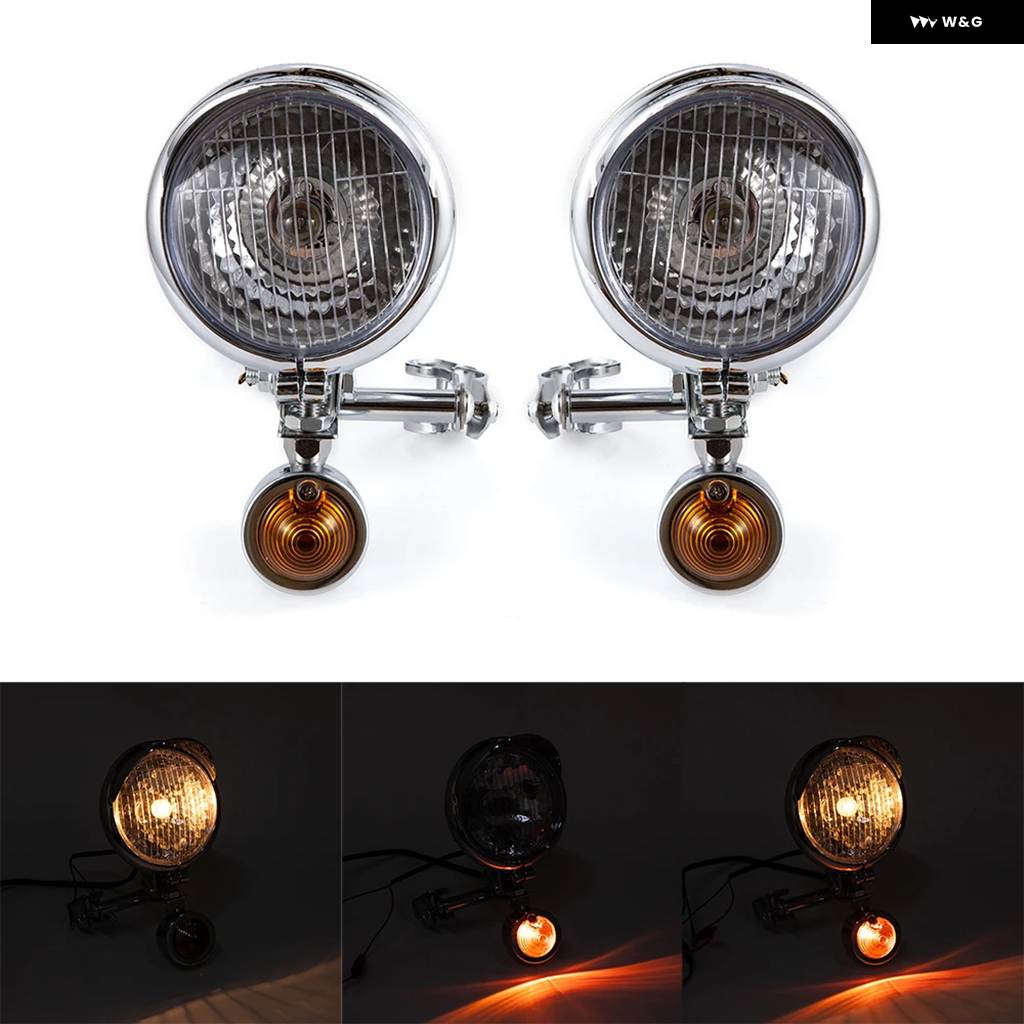 並行輸入品 オートバイ 運転用追い越し用 フォグランプ ウインカーランプ ホンダ クルーザー チョッパー LED フォグランプの画像