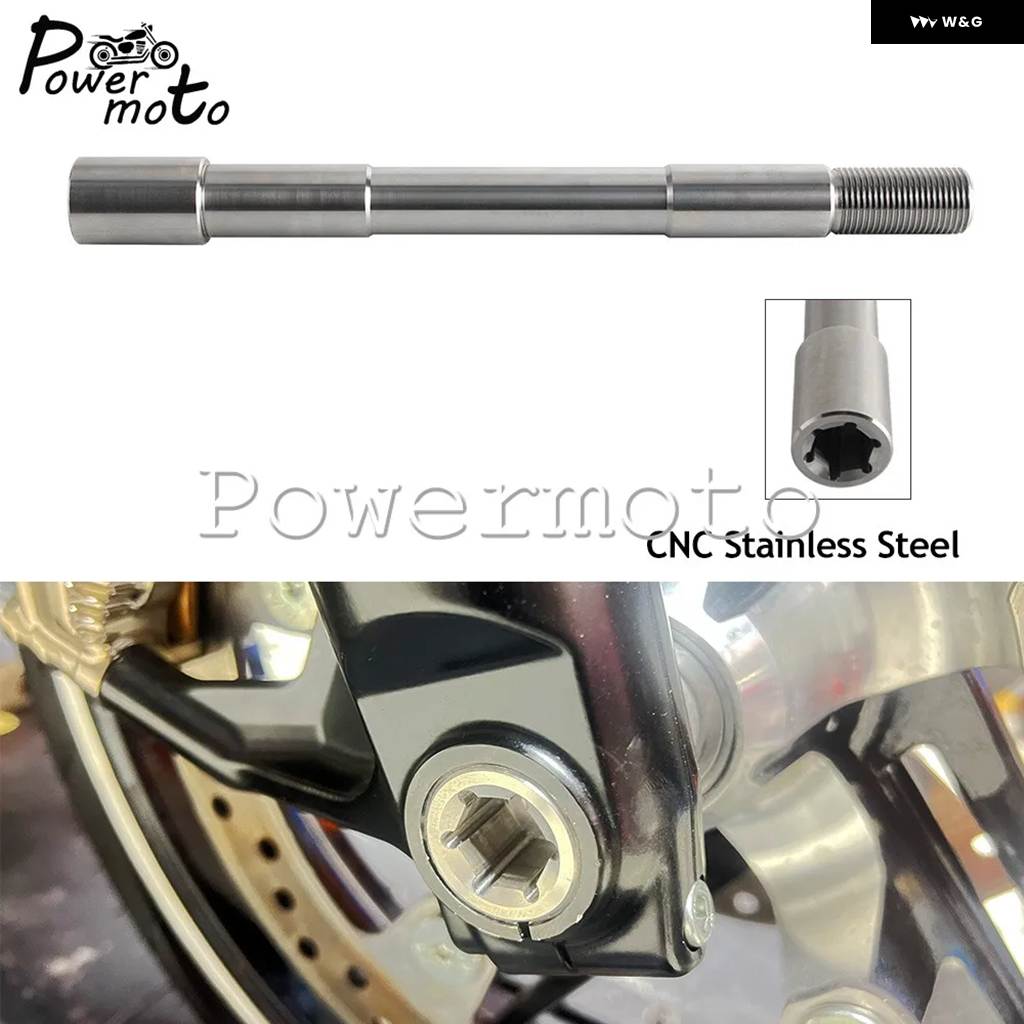 並行輸入品 チタンフロントアクスルキット ハーレー ツーリング FLT OEM 25MM 耐腐食性の画像