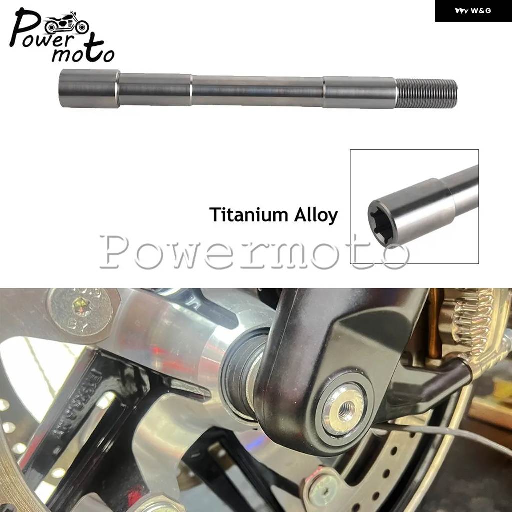 並行輸入品 チタンフロントアクスルキット ハーレー ツーリング FLT OEM 25MM 耐腐食性の画像