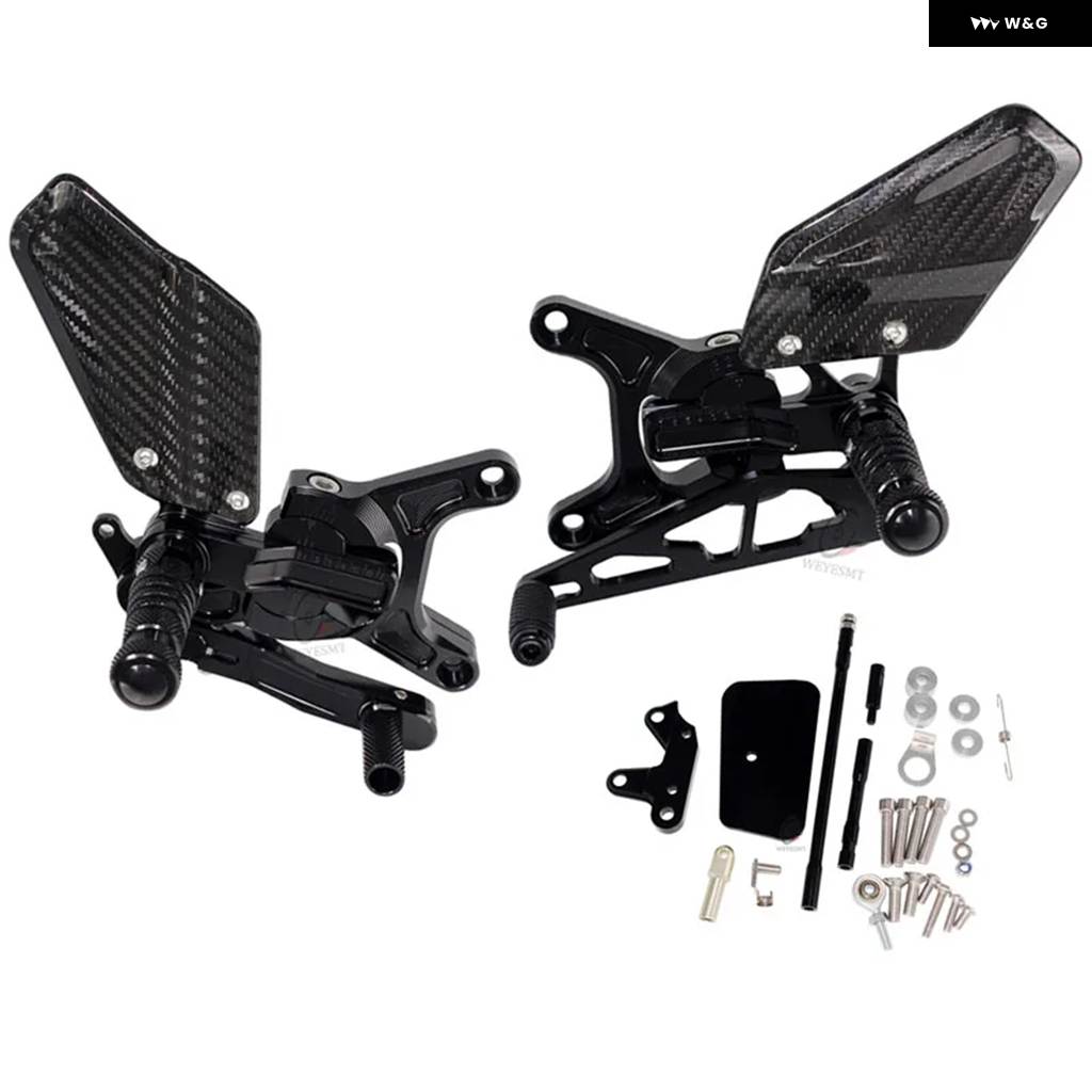 並行輸入品 カワサキ ZX-6R 2019-2025 バイク カーボン レーシング リアセット フットペグ フットレスト リアセット_1