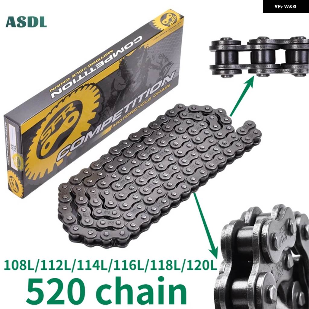 並行輸入品 モト チェーン 520 チェーン 108L 112L 114L 116L 118L 120L ホンダ ヤマハ カワサキ BMWの画像