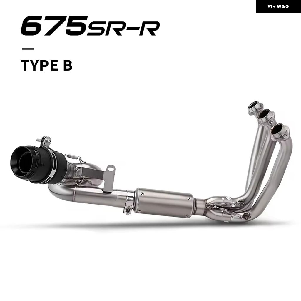 並行輸入品 フルエキゾースト システム スリップオン バイク エキゾーストマフラー エキゾーストエスケープ フロントリンク パイ_2