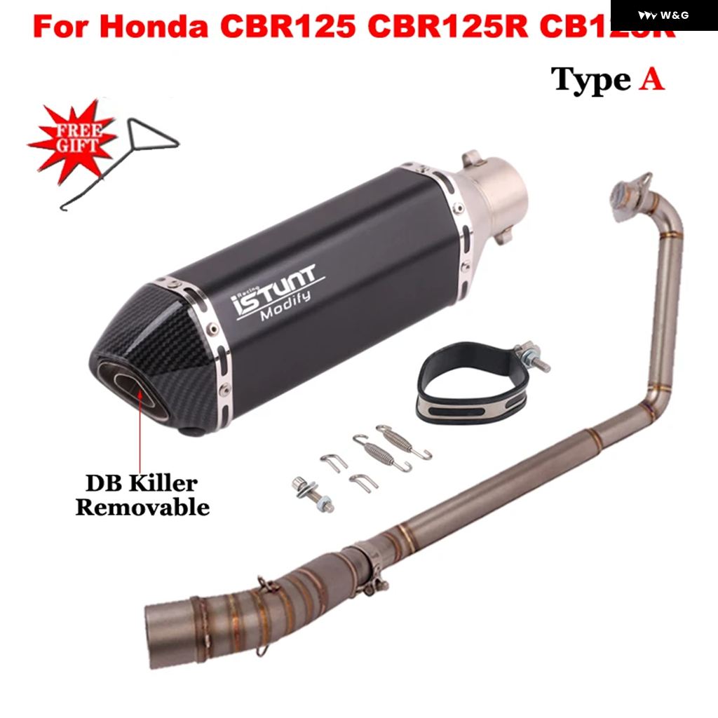 並行輸入品 オートバイ 排気 システム フロントミッドリンク パイプ マフラー MOTO ESCAPE DBキラースリップオン ホンダ CBR125_2